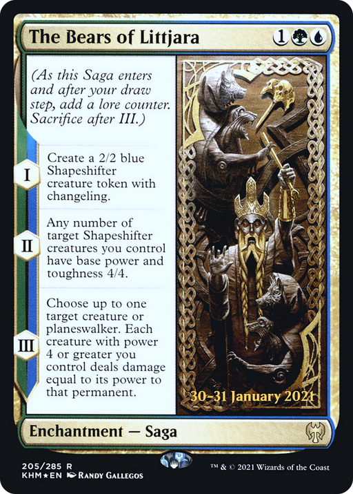 The Bears of Littjara (PRE-205) [Kaldheim Promos] Foil MTG Single Wizards of the Coast