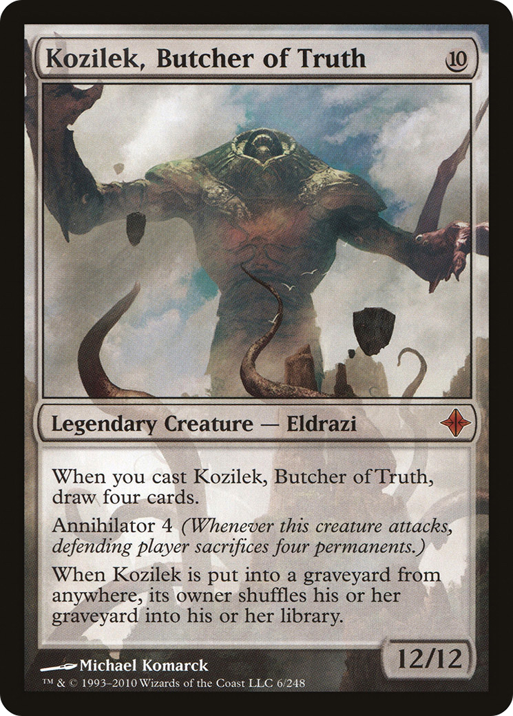 Kozilek, Butcher of Truth [Rise of the Eldrazi] MTG Single Magic: The Gathering   