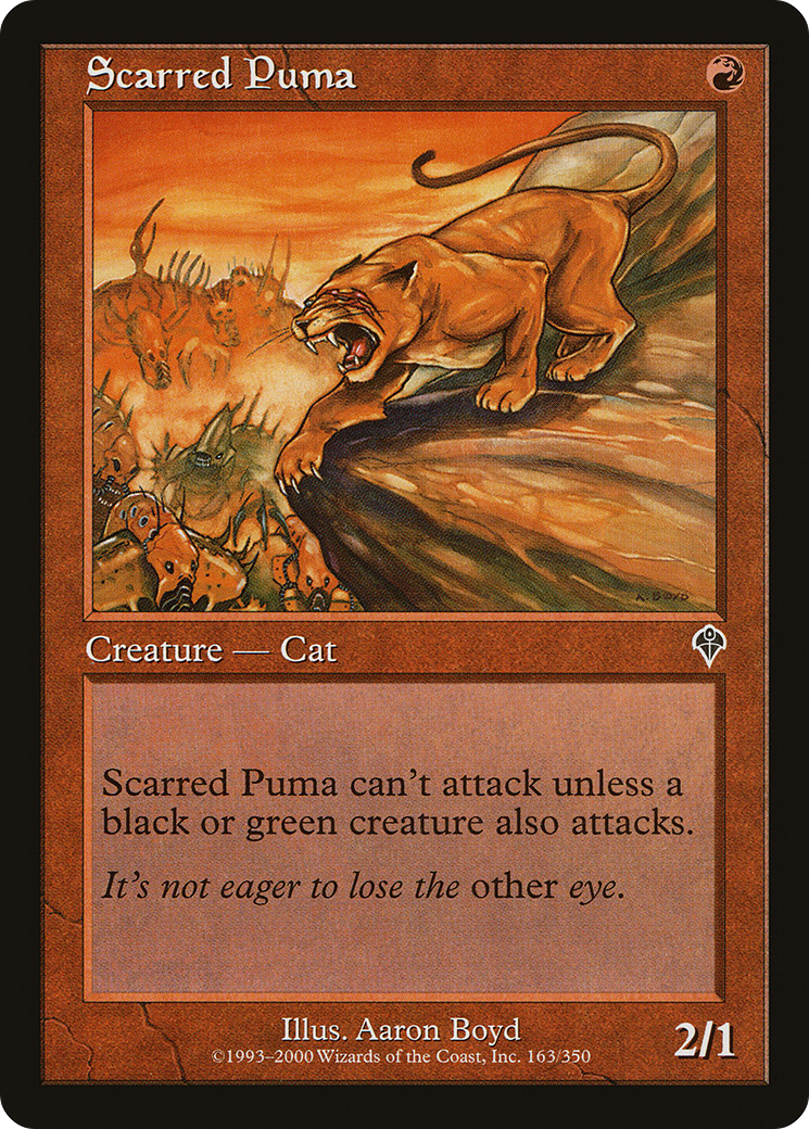 Scarred Puma (INV-163) [Invasion] MTG Single Wizards of the Coast