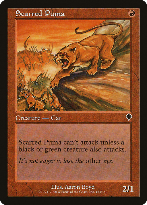 Scarred Puma (INV-163) [Invasion] MTG Single Wizards of the Coast