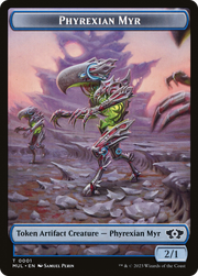 Phyrexian Myr // Phyrexian Hydra (11) Double-Sided Token [Tokens] March of the Machine Tokens MTG Single Magic: The Gathering