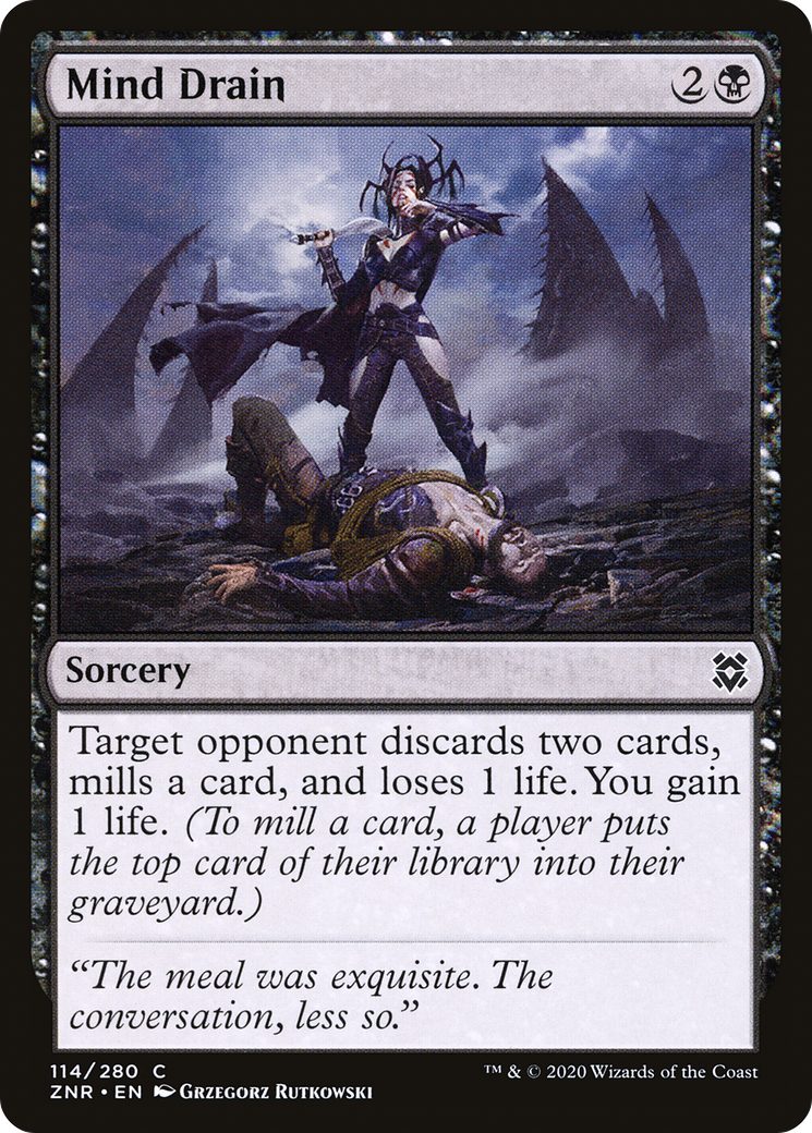 Mind Drain (ZNR-114) [Zendikar Rising] MTG Single Wizards of the Coast