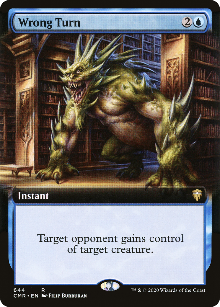 Wrong Turn (CMR-644) [Commander Legends] (Extended Art) MTG Single Wizards of the Coast