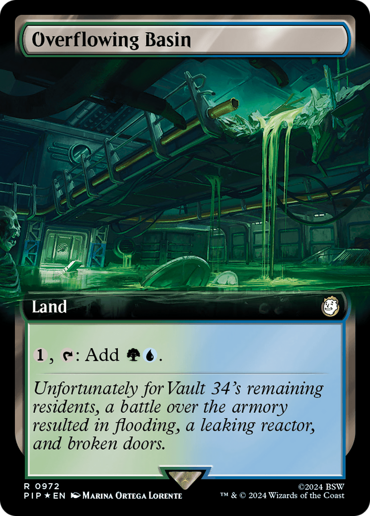 Overflowing Basin (Surge Foil) (PIP-972) [Fallout] (Extended Art) Foil MTG Single Wizards of the Coast