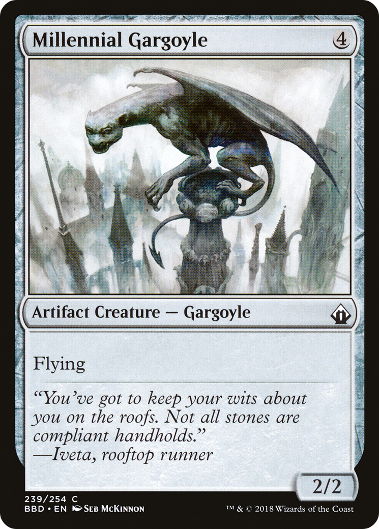 Millennial Gargoyle (BBD-239) [Battlebond] Foil MTG Single Wizards of the Coast