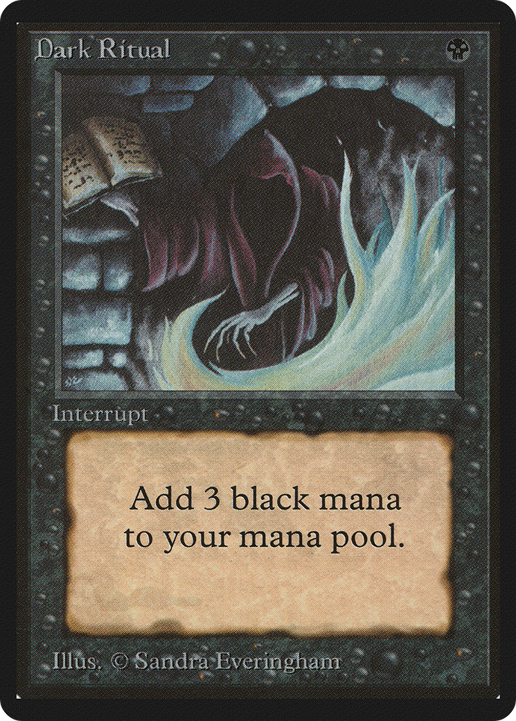 Dark Ritual (LEB-) [Oldschool] Limited Edition Beta MTG Single Wizards of the Coast