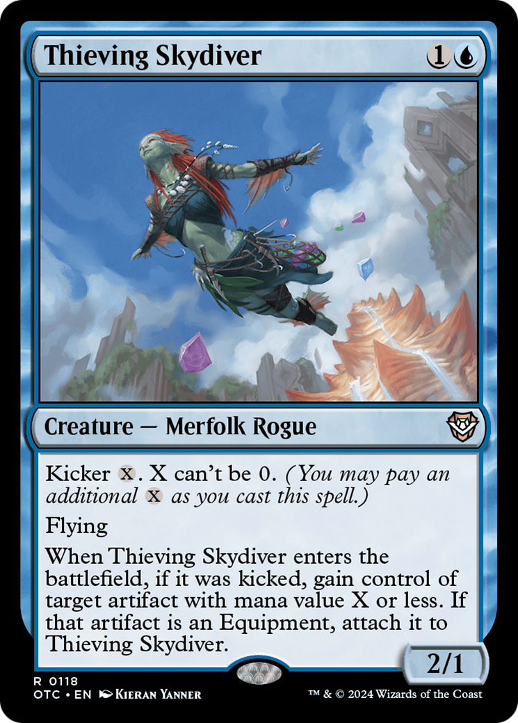 Thieving Skydiver (OTC-118) [Outlaws of Thunder Junction Commander] MTG Single Wizards of the Coast