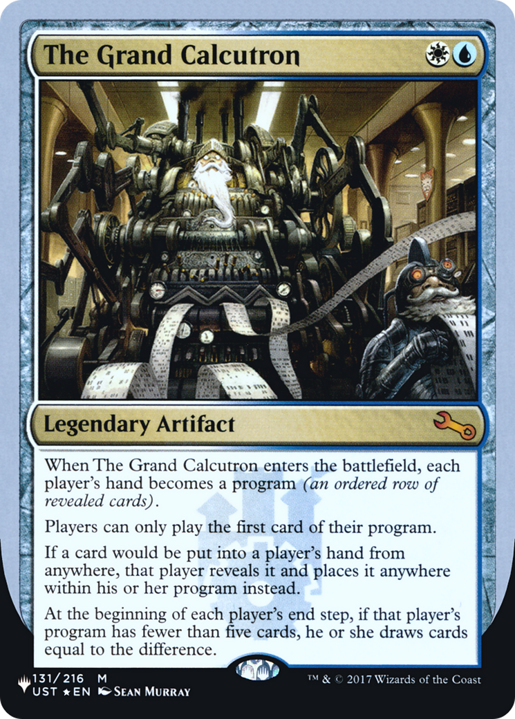 The Grand Calcutron (LIST-047) [Mystery Booster] The List (Unfinity Foil Edition) Foil MTG Single Wizards of the Coast