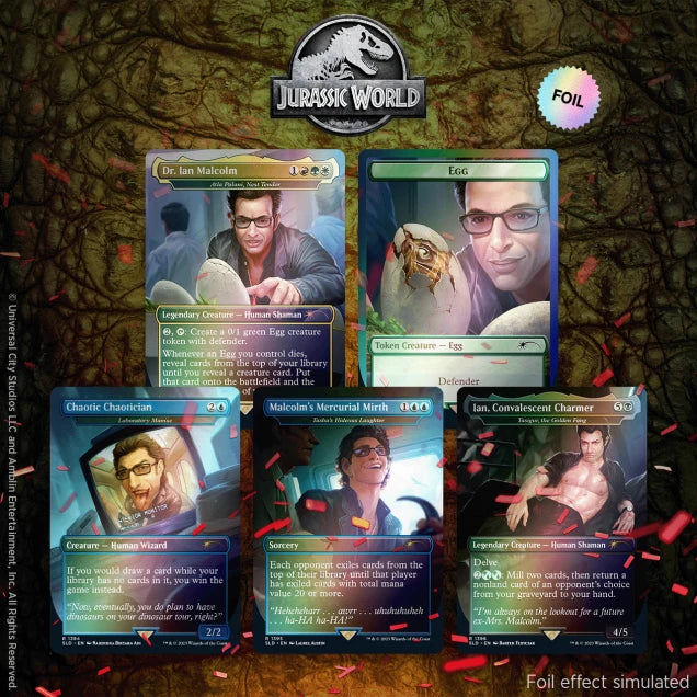 MTG Secret Lair Drop - Jurassic World: Dr. Ian Malcolm (Rainbow Foil Edition) MTG Sealed Magic: The Gathering