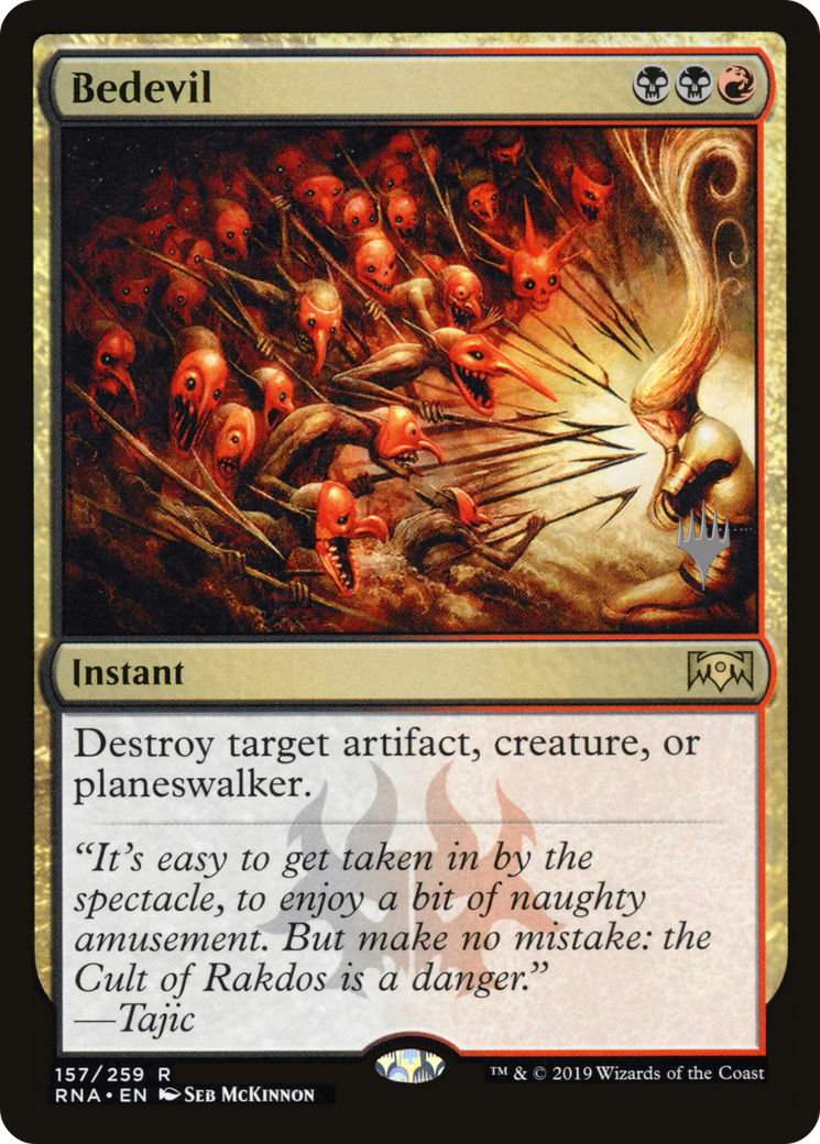 Bedevil (PPELD-157) [Ravnica Allegiance Promos] MTG Single Wizards of the Coast