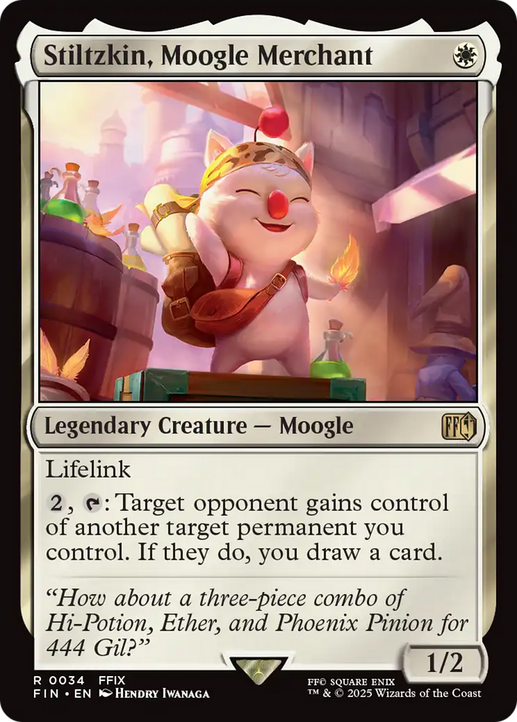 Stiltzkin, Moogle Merchant (FIN-034) [FINAL FANTASY] Foil MTG Single Wizards of the Coast