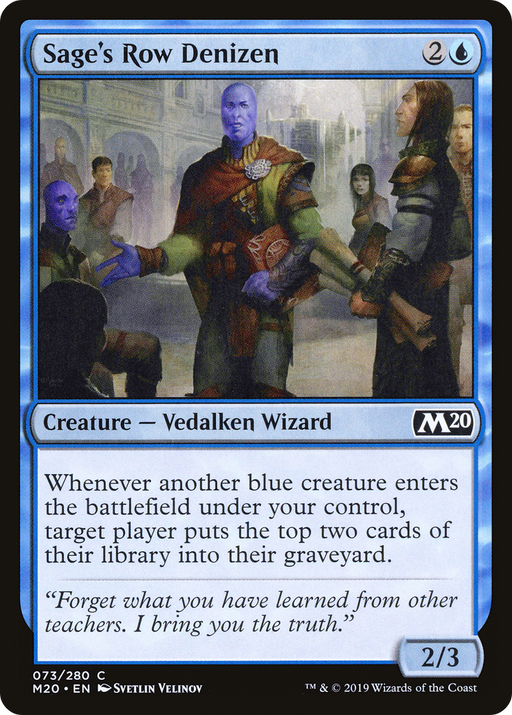 Sage's Row Denizen (M20-073) [Core Set 2020] MTG Single Wizards of the Coast