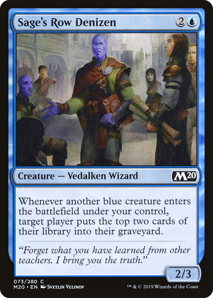 Sage's Row Denizen (M20-073) [Core Set 2020] Foil MTG Single Wizards of the Coast