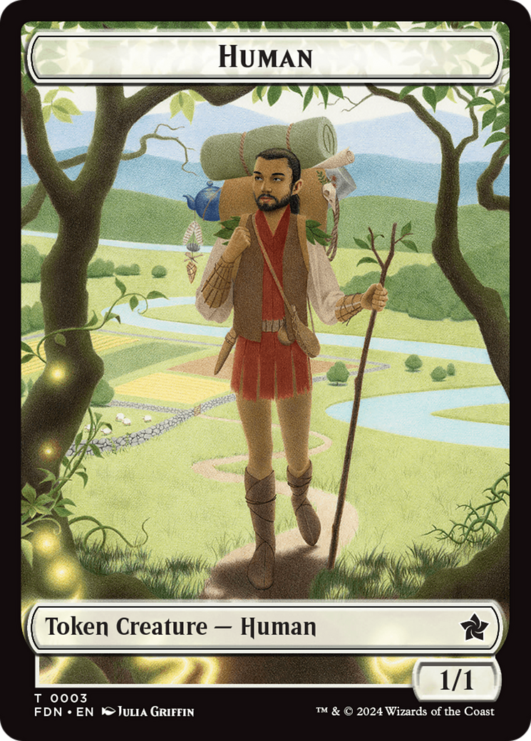 Human (TFDN-003) [Tokens] Foundations Tokens MTG Single Wizards of the Coast