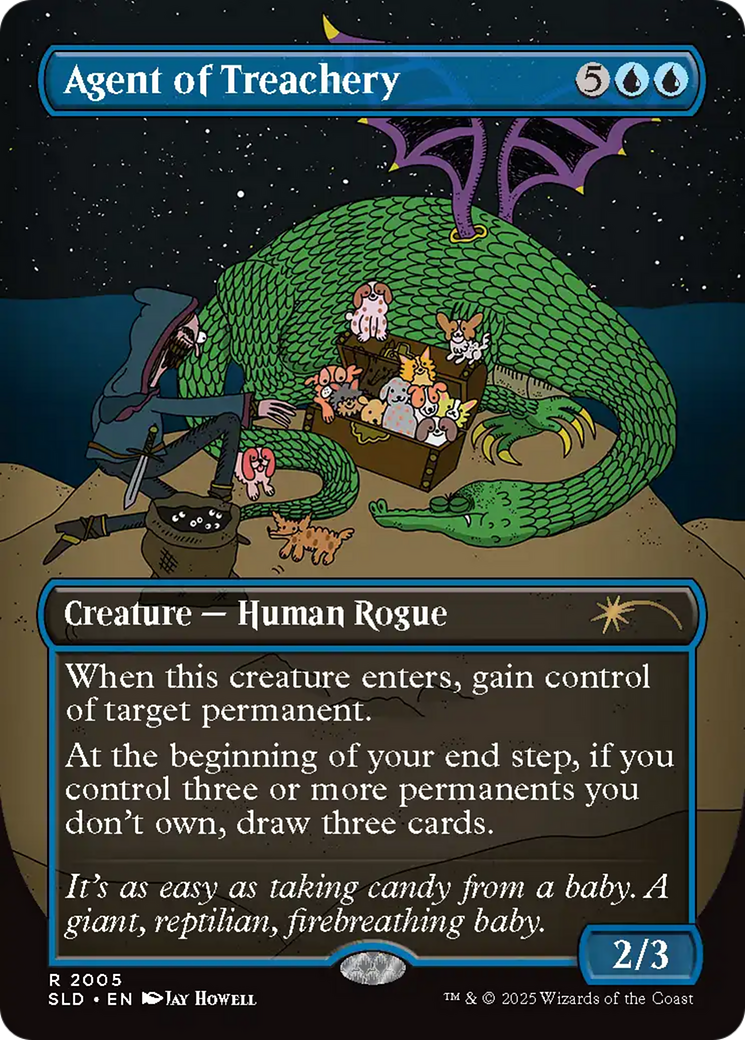 Agent of Treachery (SLD-2005) [Secret Lair] Drop (Borderless) MTG Single Wizards of the Coast