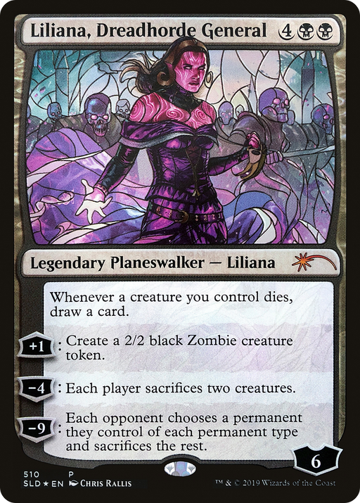 Liliana, Dreadhorde General (Stained Glass) (SLD-510) [Secret Lair] Drop Foil MTG Single Wizards of the Coast