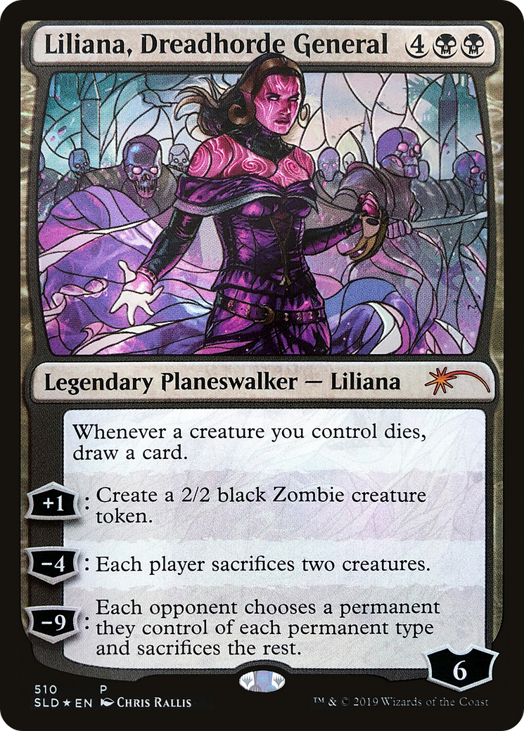 Liliana, Dreadhorde General (Stained Glass) (SLD-510) [Secret Lair] Drop Foil MTG Single Wizards of the Coast