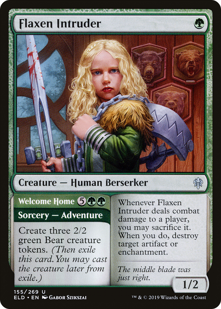 Flaxen Intruder // Welcome Home (ELD-155) [Throne of Eldraine] Foil MTG Single Wizards of the Coast