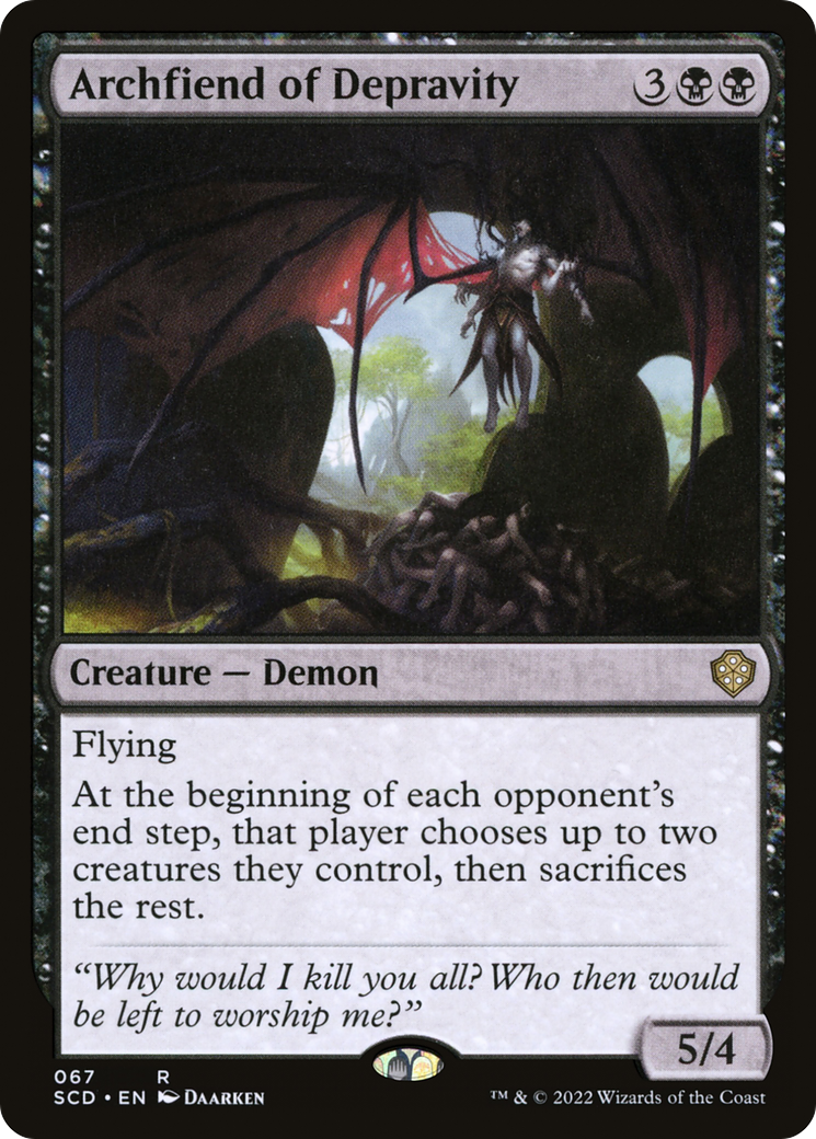 Archfiend of Depravity (SCD-067) [Starter Commander Decks] MTG Single Wizards of the Coast
