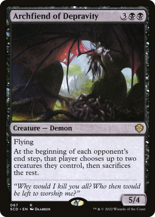 Archfiend of Depravity (SCD-067) [Starter Commander Decks] MTG Single Wizards of the Coast