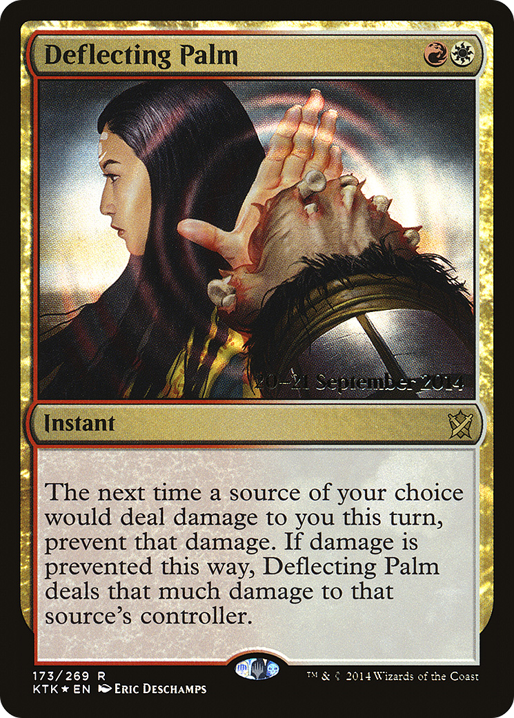 Deflecting Palm (PRE-173) [Khans of Tarkir Promos] Foil MTG Single Wizards of the Coast
