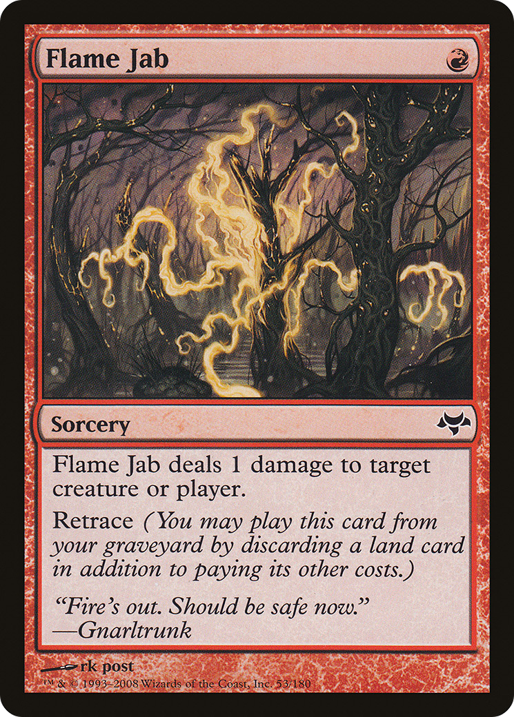 Flame Jab (EVE-053) [Eventide] Foil MTG Single Wizards of the Coast