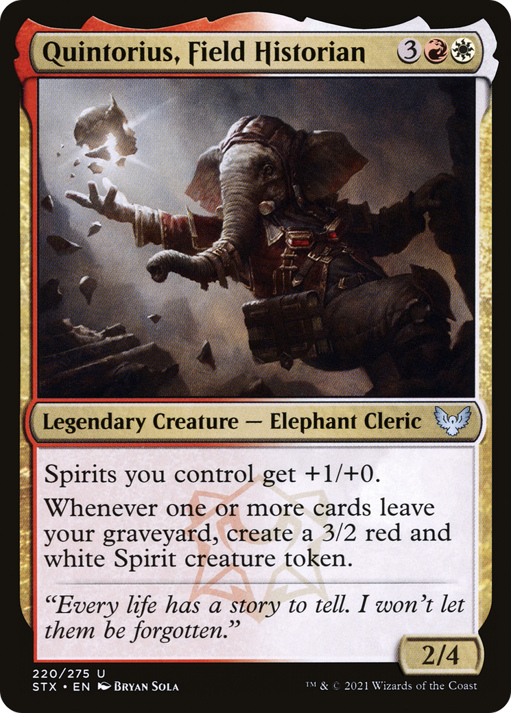 Quintorius, Field Historian (STX-220) [Strixhaven: School of Mages] MTG Single Wizards of the Coast