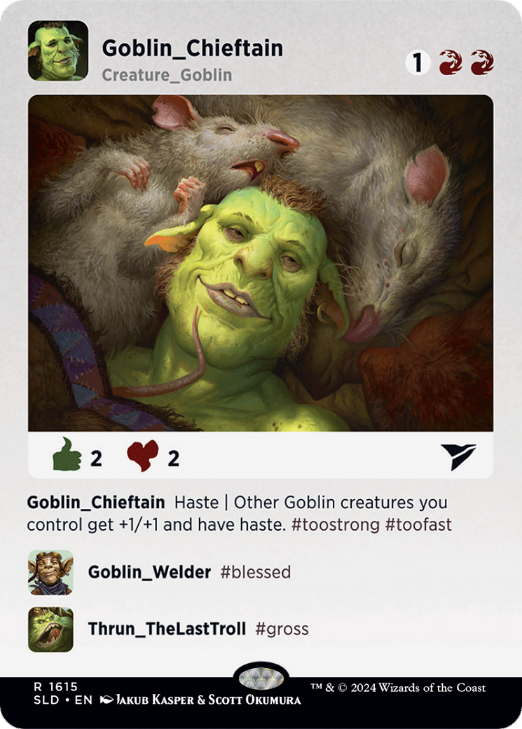 Goblin Chieftain (SLD-1615) [Secret Lair] Drop (Borderless) MTG Single Wizards of the Coast