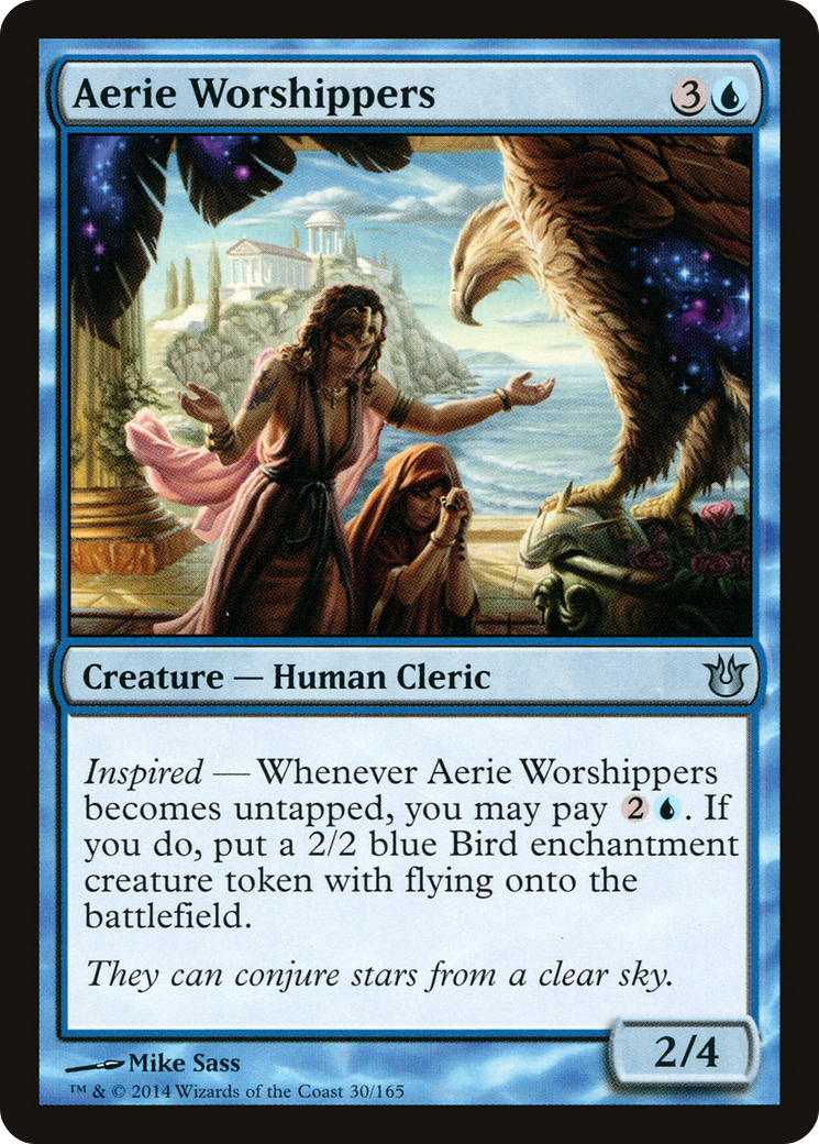 Aerie Worshippers (BNG-030) [Born of the Gods] Foil MTG Single Wizards of the Coast
