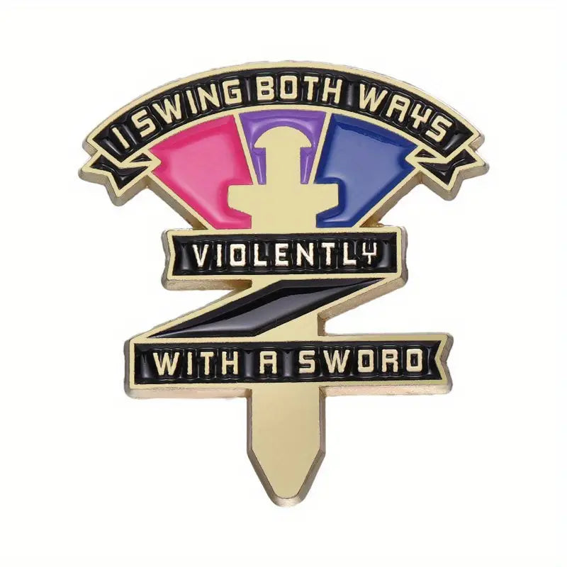 I Swing Both Ways Pride Pin - Bisexual nan Taps Games