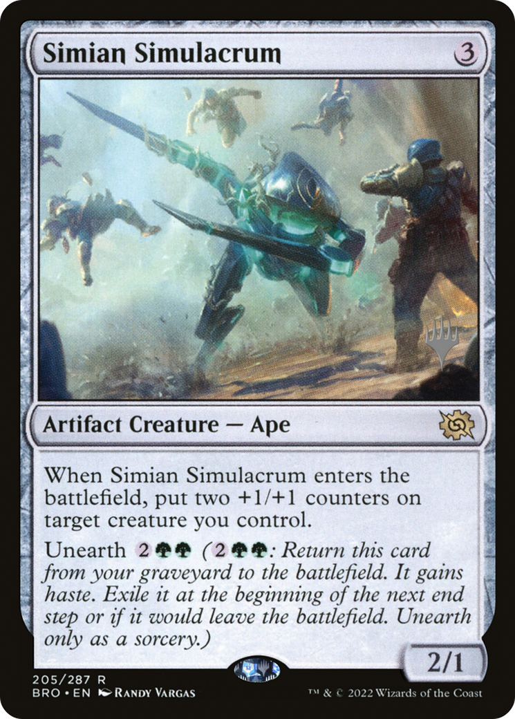 Simian Simulacrum (PPBRO-205P) [The Brothers' War Promos] Foil MTG Single Wizards of the Coast