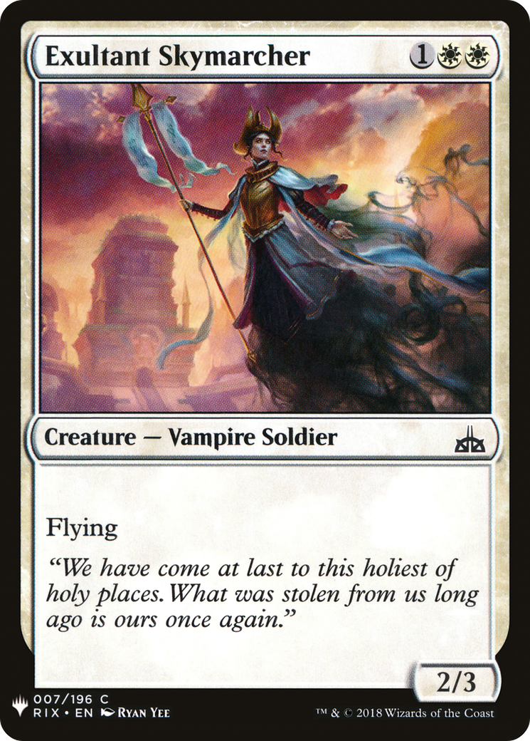 Exultant Skymarcher (LIST-RIX-7) [Mystery Booster] The List MTG Single Wizards of the Coast