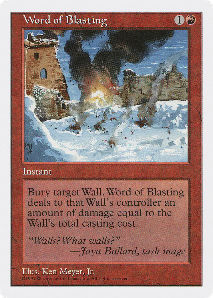 Word of Blasting (5ED-276) [Fifth Edition] MTG Single Wizards of the Coast
