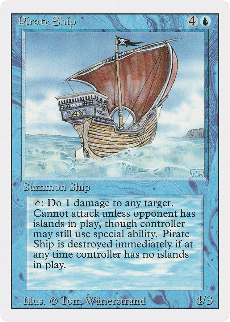 Pirate Ship (3ED-072) [Revised Edition] MTG Single Wizards of the Coast