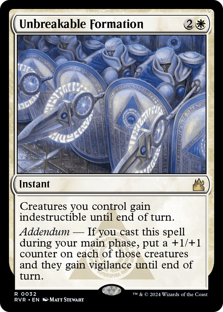 Unbreakable Formation (RVR-032) [Ravnica Remastered] MTG Single Wizards of the Coast