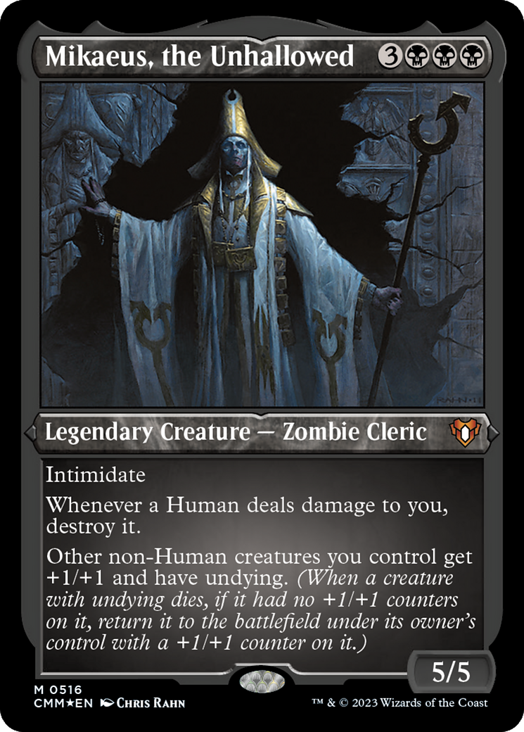 Mikaeus, the Unhallowed (CMM-516) [Commander Masters] Etched Foil MTG Single Wizards of the Coast