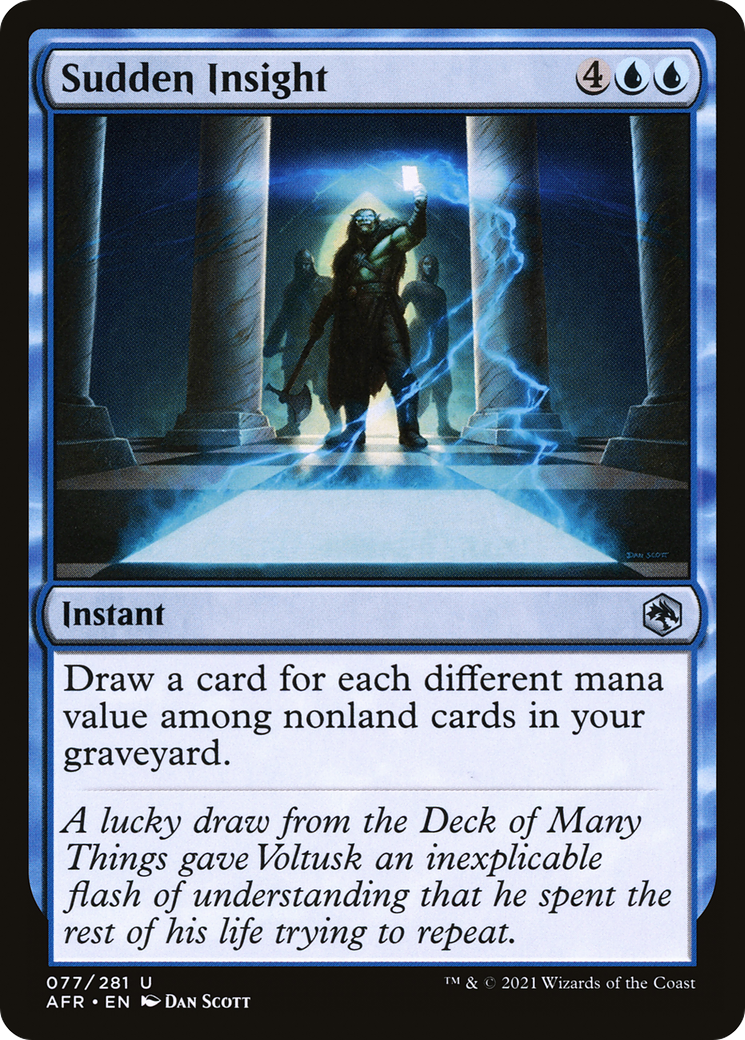 Sudden Insight (AFR-077) [Adventures in the Forgotten Realms] Foil MTG Single Wizards of the Coast