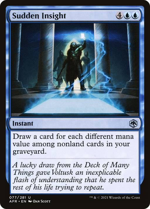 Sudden Insight (AFR-077) [Adventures in the Forgotten Realms] MTG Single Wizards of the Coast
