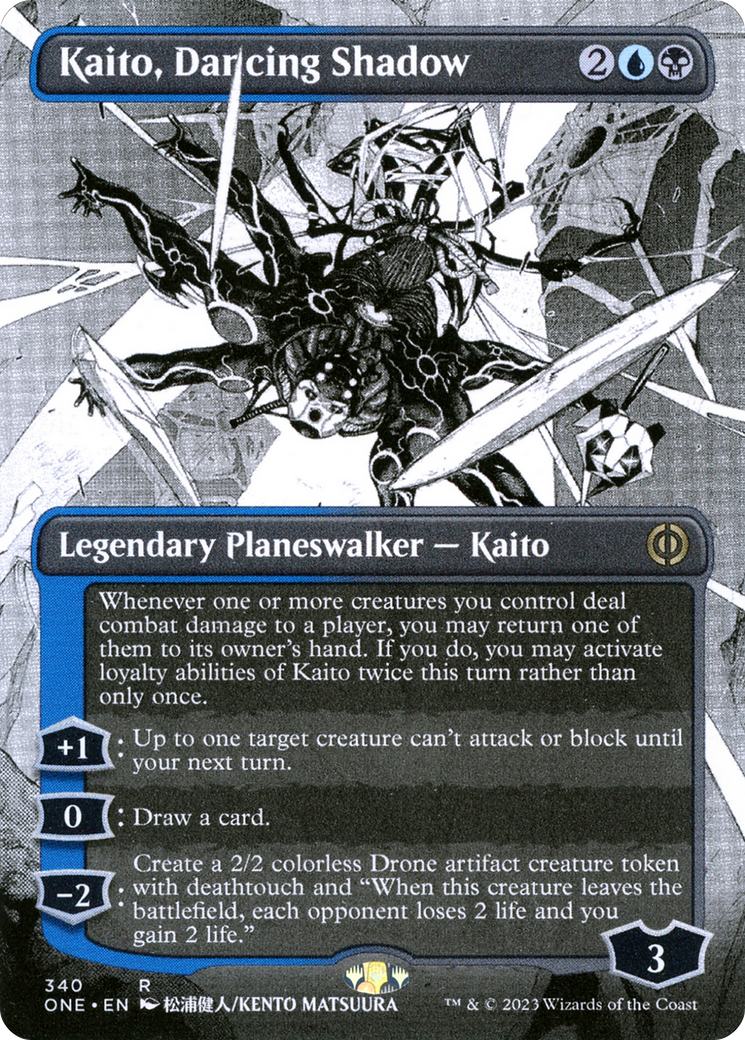 Kaito, Dancing Shadow (ONE-340) [Phyrexia: All Will Be One] (Showcase) (Borderless) MTG Single Wizards of the Coast