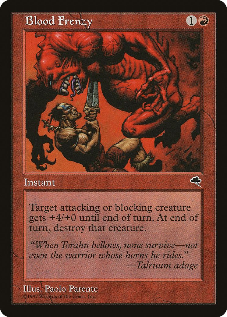 Blood Frenzy [Tempest] MTG Single Magic: The Gathering