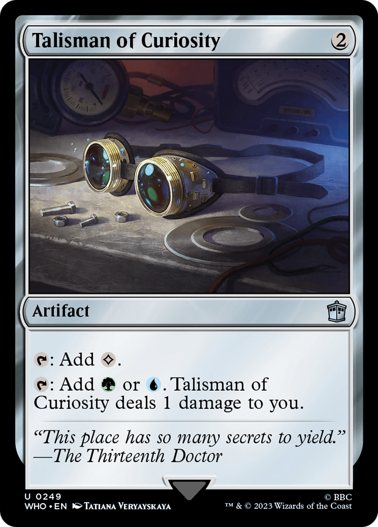 Talisman of Curiosity (WHO-249) [Doctor Who] Foil MTG Single Wizards of the Coast