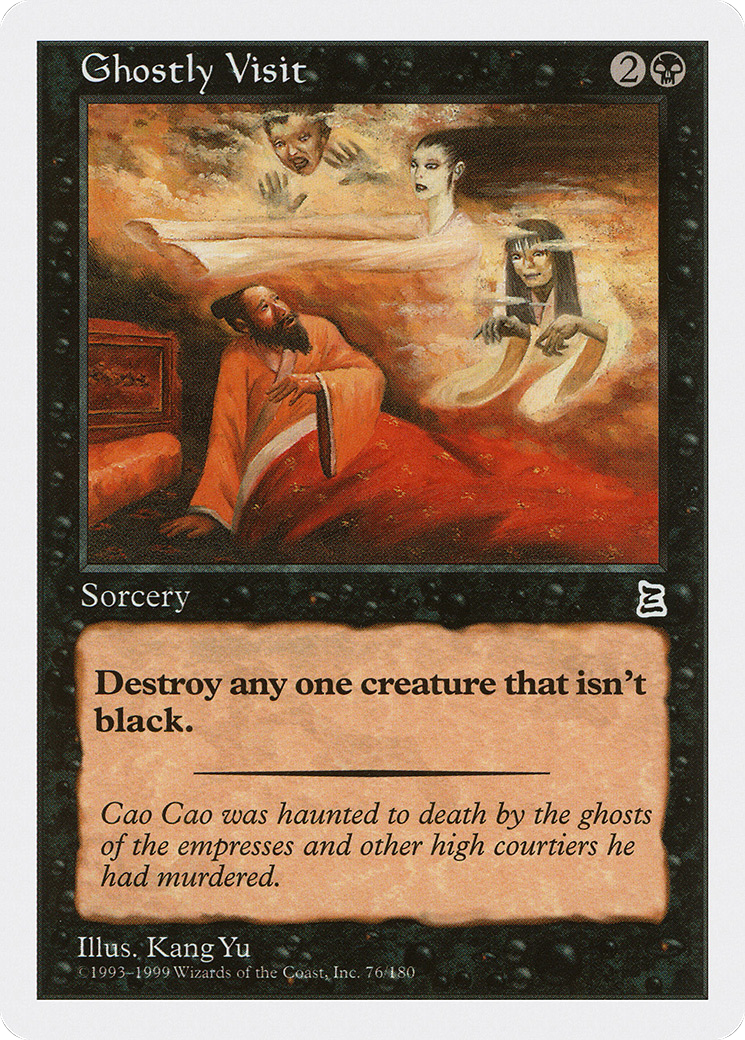 Ghostly Visit (PTK-076) [Oldschool] Portal Three Kingdoms MTG Single Wizards of the Coast