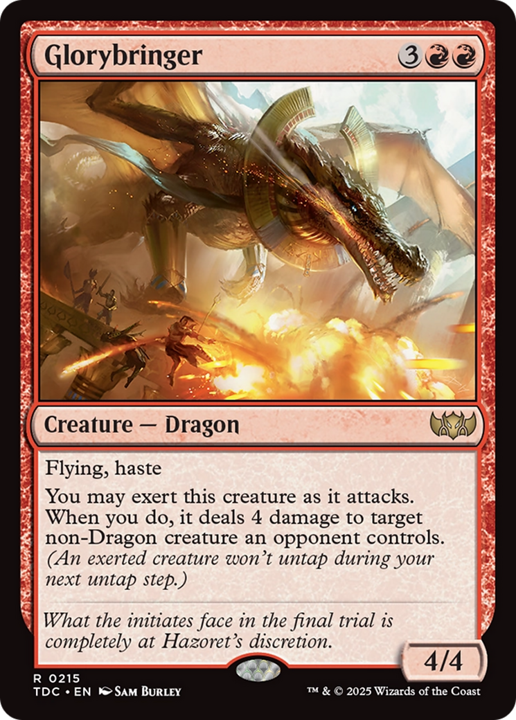 Glorybringer (TDC-215) [Commander: Tarkir: Dragonstorm] MTG Single Wizards of the Coast