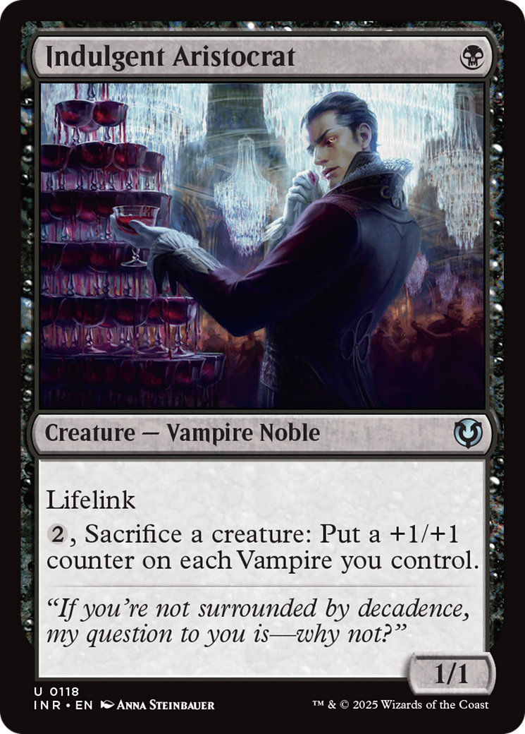 Indulgent Aristocrat (INR-118) [Innistrad Remastered] Foil MTG Single Wizards of the Coast