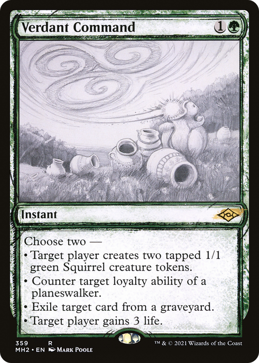 Verdant Command (MH2-359) [Modern Horizons 2] (Showcase) Foil MTG Single Modern Horizons 2
