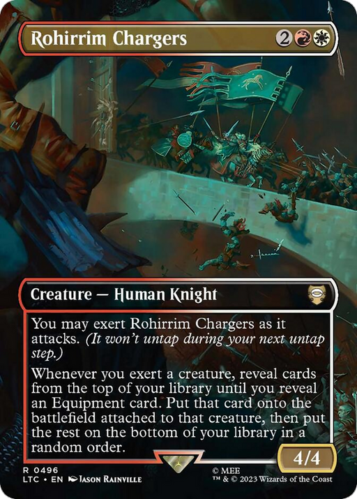 Rohirrim Chargers (LTC-496) [Tales of Middle-earth Commander] (Borderless) Foil MTG Single Wizards of the Coast