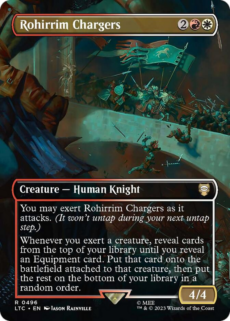 Rohirrim Chargers (LTC-496) [Tales of Middle-earth Commander] (Borderless) MTG Single Wizards of the Coast