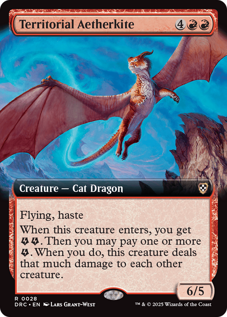 Territorial Aetherkite (DRC-028) [Aetherdrift Commander] (Extended Art) MTG Single Wizards of the Coast