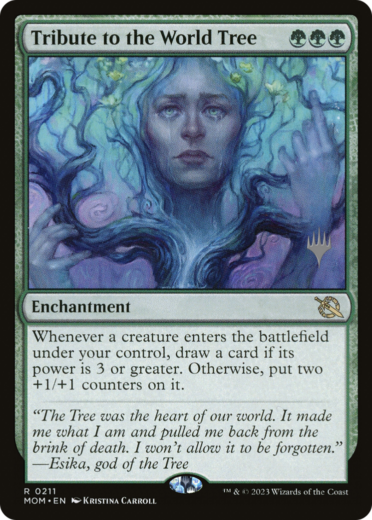 Tribute to the World Tree (PPMOM-211) [March of the Machine Promos] MTG Single Wizards of the Coast