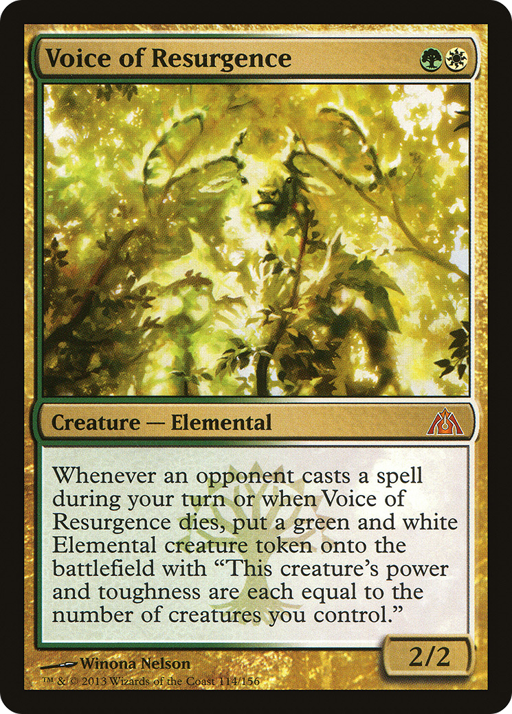 Voice of Resurgence [Dragon's Maze] MTG Single Magic: The Gathering   